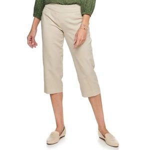 New Lady Hagen Capris Cropped Khaki Beige Tan Peyote Golf Pants Culottes Neutral